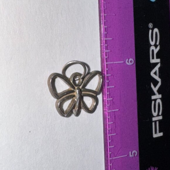 Sterling Silver Small Open Wing Butterfly Pendant - Picture 4 of 16